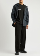 Rains Short Matte Rubberised Raincoat Navy