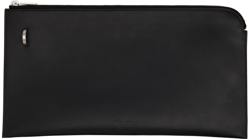 Rick Owens Black Porterville Invite Envelope Wallet Rick Owens