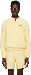 Sporty & Rich Yellow Serif Logo Sweatshirt