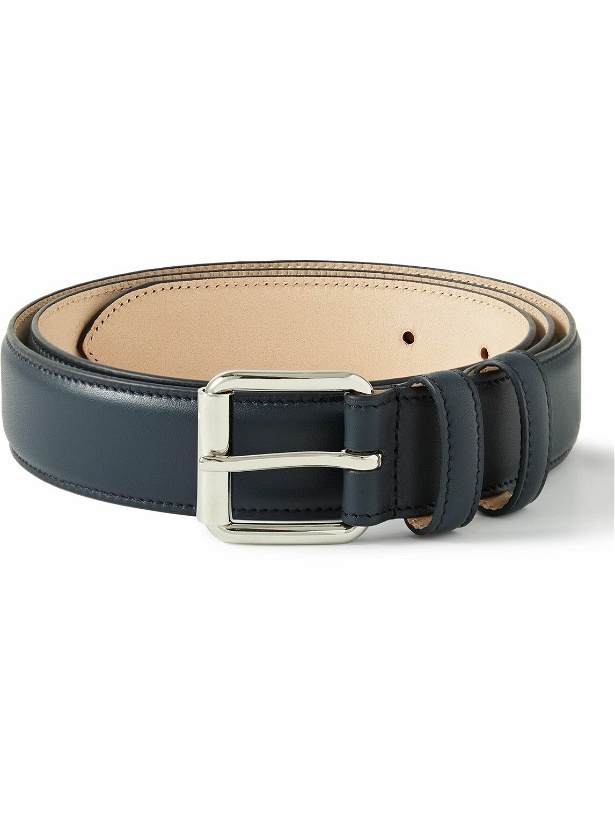 Photo: A.P.C. - 3cm Paris Leather Belt - Blue