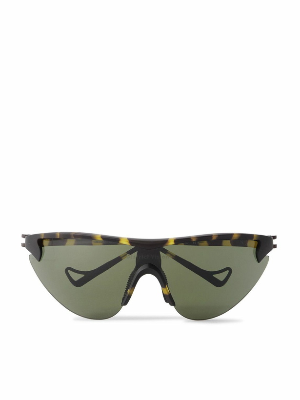 Photo: DISTRICT VISION - Yukinori Range Finder D-Frame Tortoiseshell Acetate Wrap-Around Sunglasses