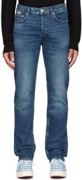 Frame Blue Straight-Leg Jeans