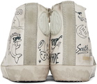 Golden Goose White & Gray Francy Classic High-Top Sneakers