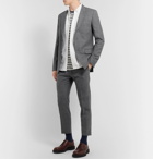 AMI - Grey Slim-Fit Tapered Cropped Tweed Suit Trousers - Gray