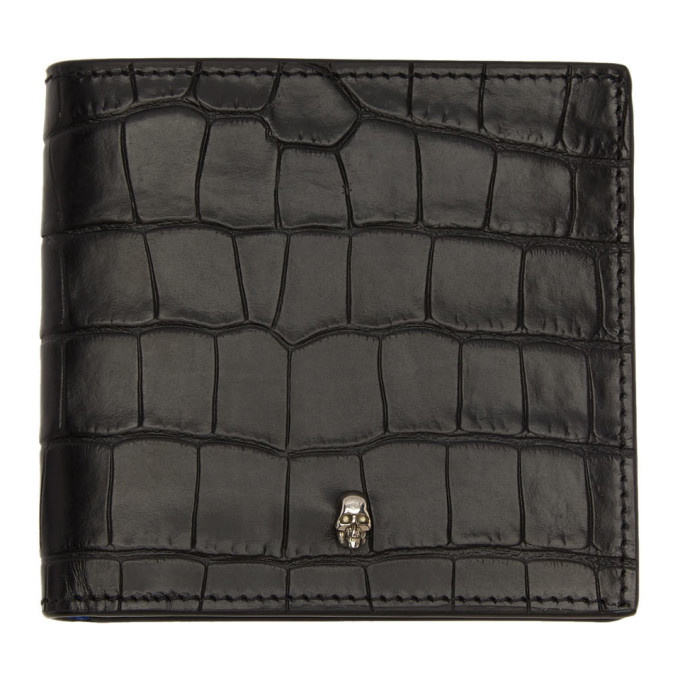 Photo: Alexander McQueen Black Croc 8CC Bifold Wallet