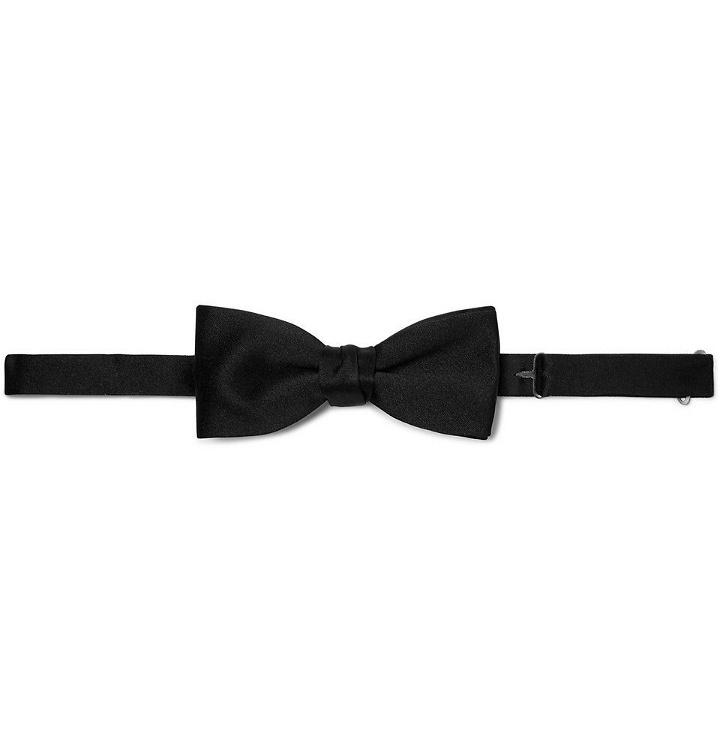 Photo: Saint Laurent - Pre-Tied Woven Bow Tie - Men - Black