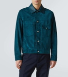 Berluti Leather-trimmed suede field jacket