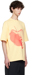Jil Sander Yellow Printed T-Shirt
