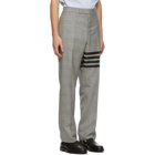 Thom Browne Black and White Houndstooth 4-Bar Trousers