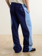 NAHMIAS - Ollie Wide-Leg Striped Cotton-Jersey Sweatpants - Blue