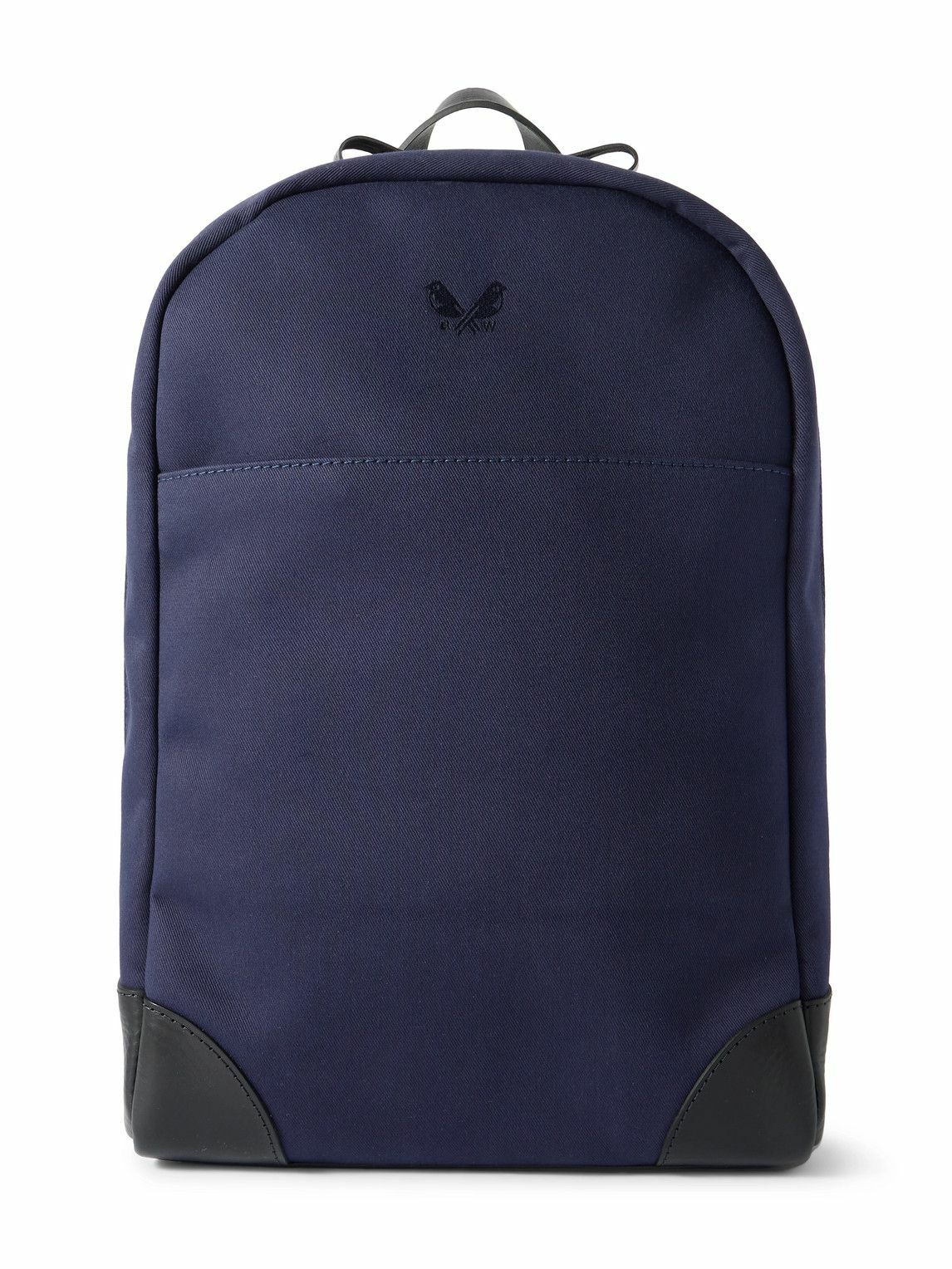 Bennett Winch - Logo-Embroidered Leather-Trimmed Cotton-Canvas Backpack