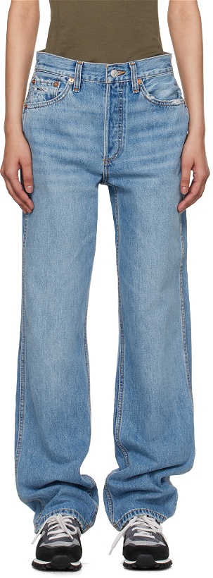 Photo: Re/Done Blue 90s High Rise Loose Jeans
