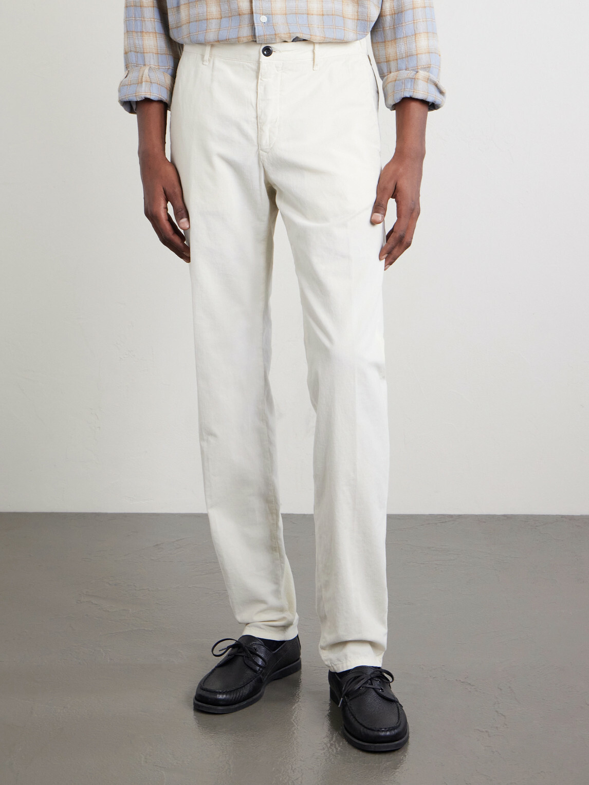 Slowear - Straight-Leg Cotton-Corduroy Trousers - White