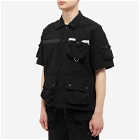 DIGAWEL x F/CE 7 Pocket Corduroy Short Sleeve Shirt in Black
