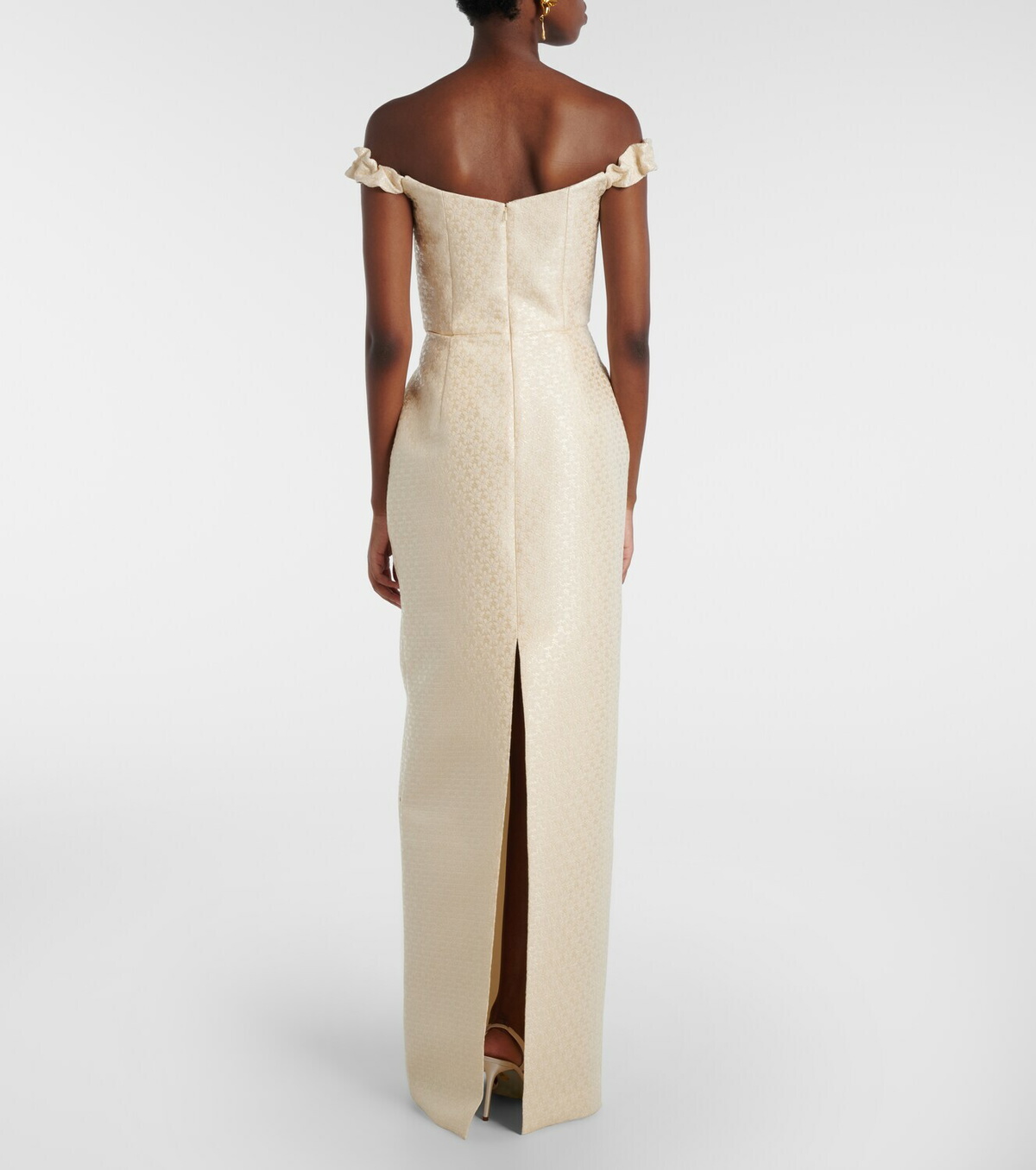 Markarian Bridal Yolanda brocade off-shoulder gown