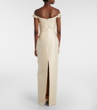 Markarian Bridal Yolanda brocade off-shoulder gown