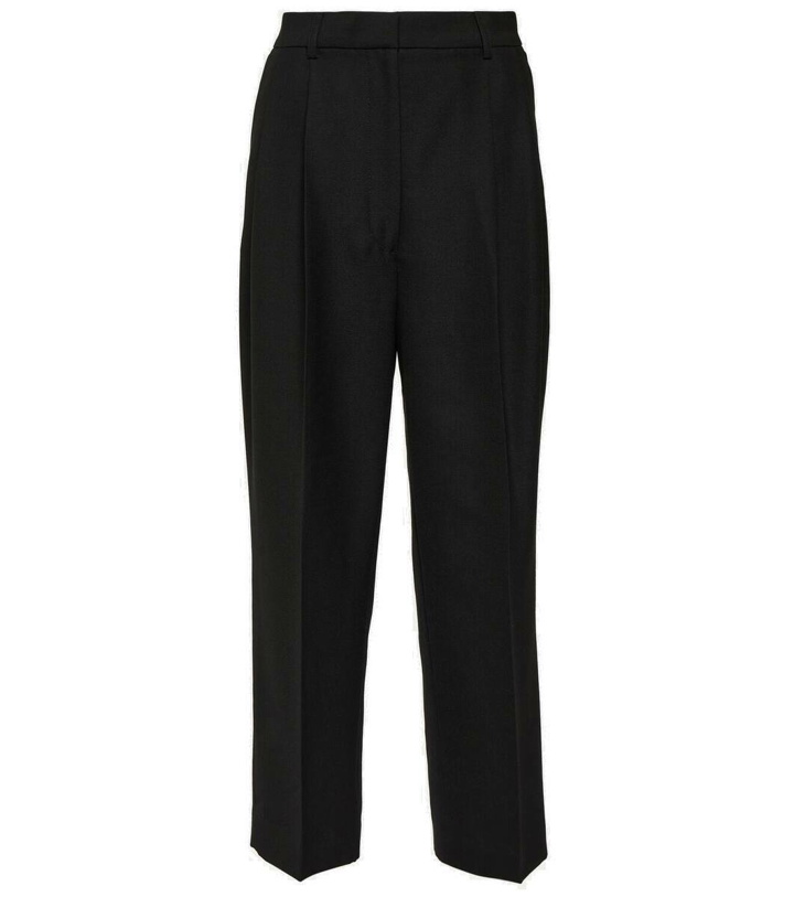 Photo: Toteme Pleated wool-blend cropped pants