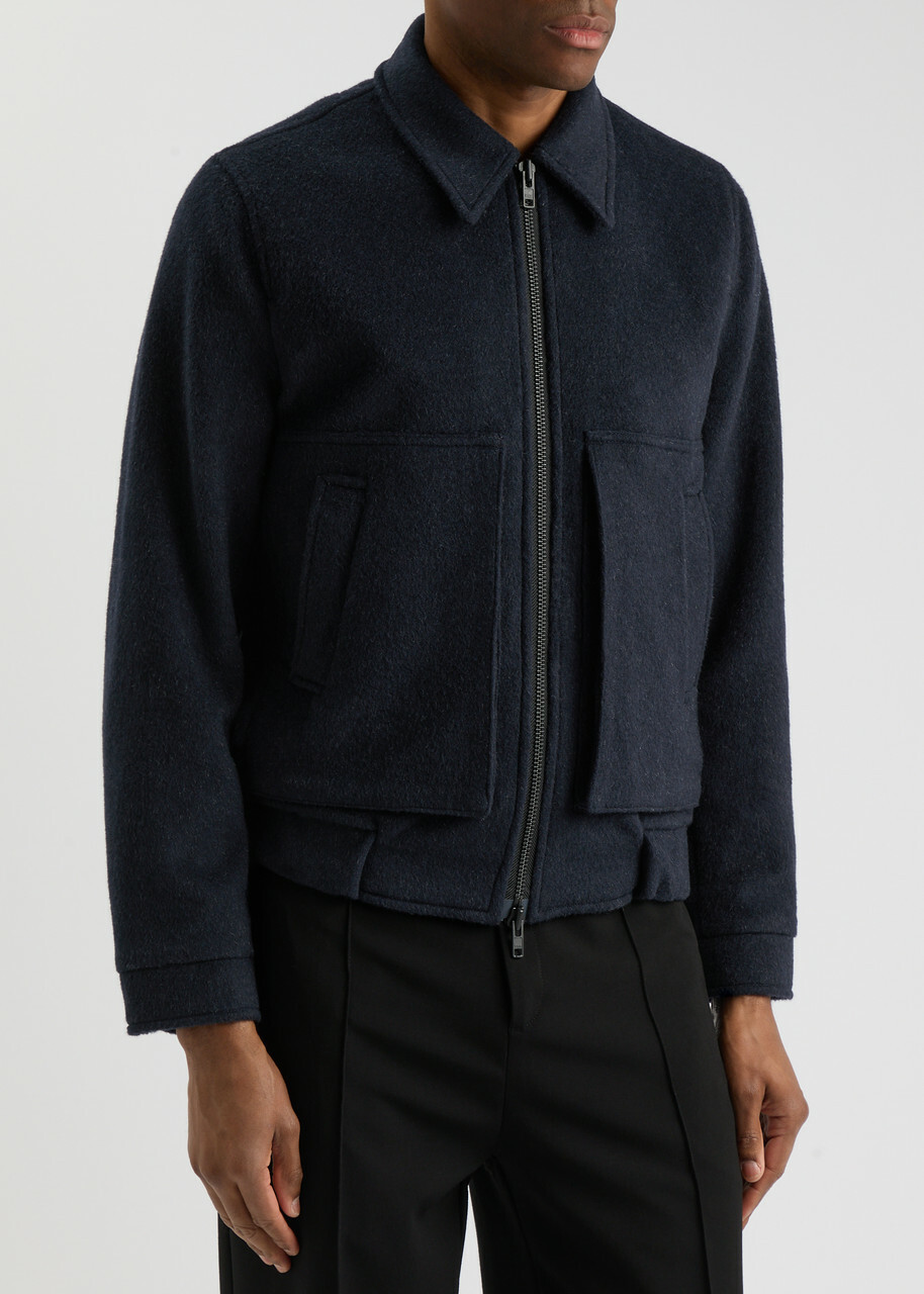 Oliver Spencer Arlington Wool-blend Bomber Jacket