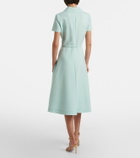 Oscar de la Renta Belted wool-blend midi dress