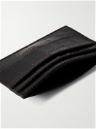 Smythson - Mara Croc-Effect Leather Cardholder