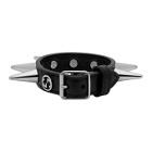Gucci Black Leather Stud Bracelet