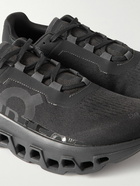 ON - Cloudmonster Rubber-Trimmed Mesh Running Sneakers - Black