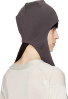 OPEN YY Gray Jersey Earflap Beanie
