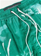 Ermenegildo Zegna - Mid-Length Printed Swim Shorts - Green