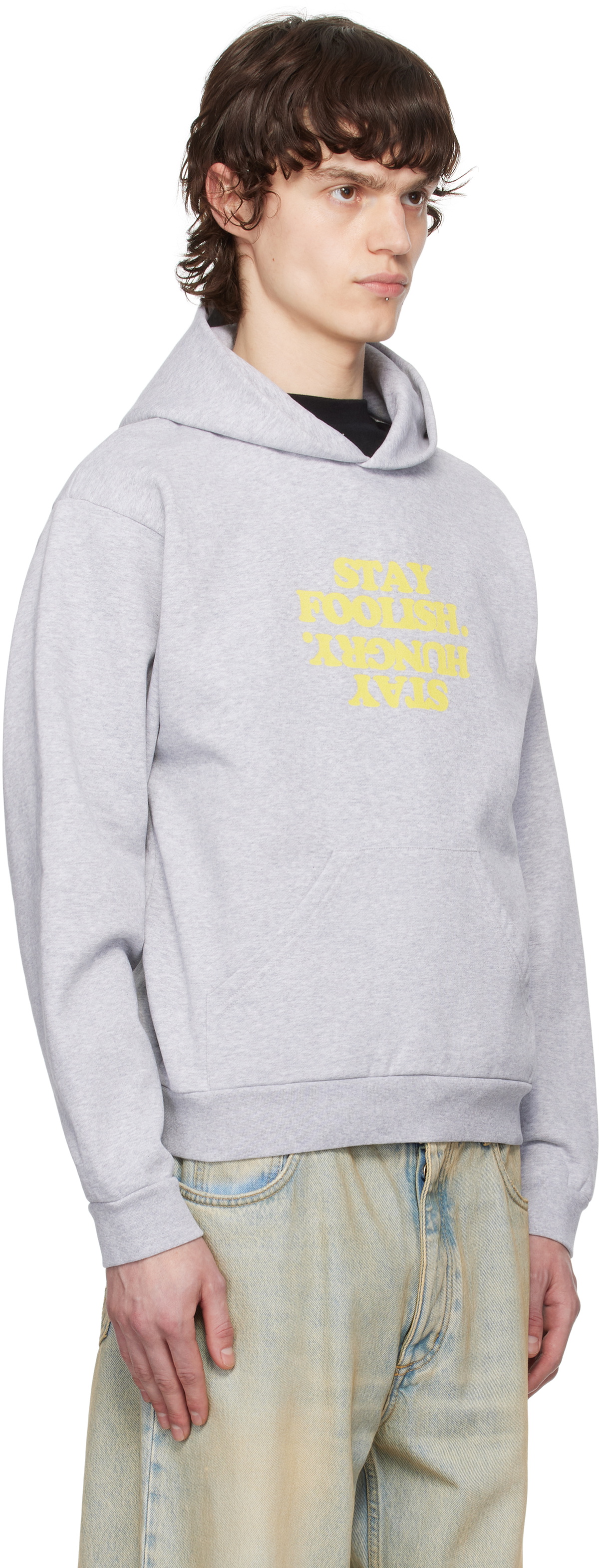 Coperni Gray 'Stay Foolish' Printed Hoodie