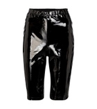David Koma Patent leather biker shorts