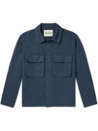 Miles Leon - Work Cotton and Linen-Blend Shirt - Blue