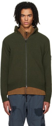 Stone Island Khaki Two-Way Zip Sweater