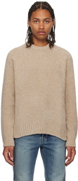 Solid Homme Beige Vented Sweater