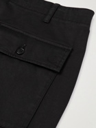Dunhill - Straight-Leg Garment-Dyed Stretch-Cotton Cargo Trousers - Black