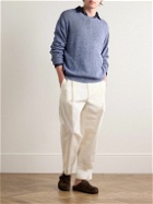 Massimo Alba - Billy Cotton and Linen-Blend Sweater - Blue
