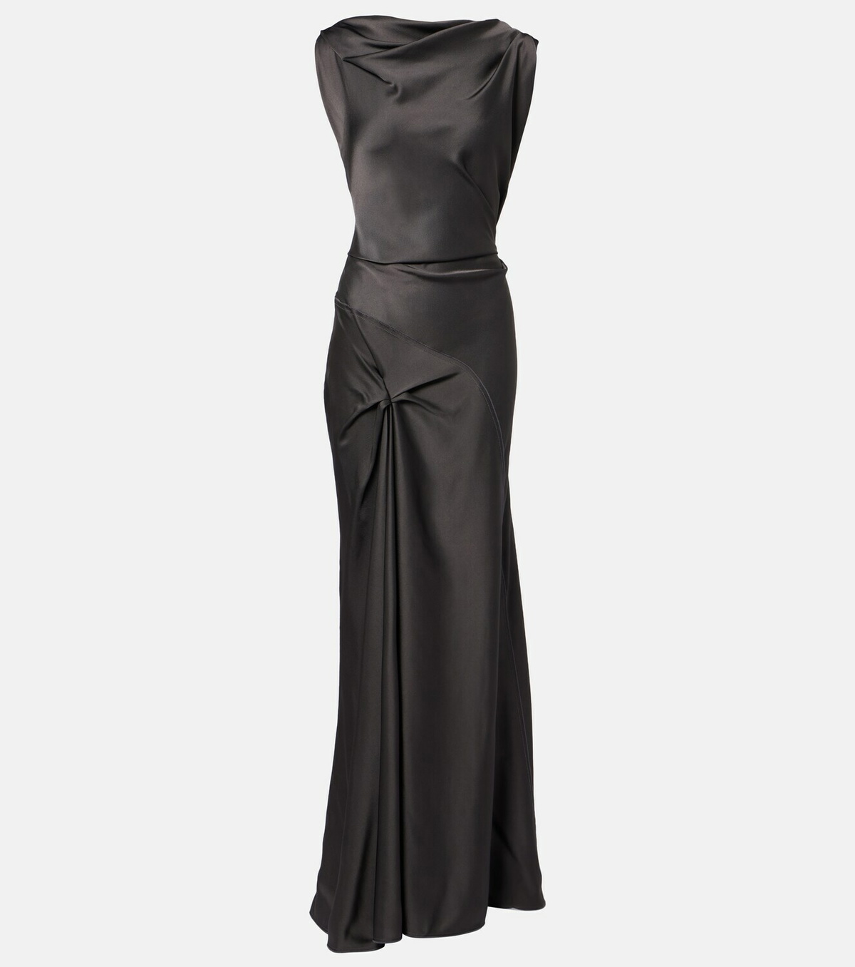 Victoria Beckham Posy draped gathered crêpe satin gown