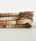 Gucci - GG checked reversible wool blanket