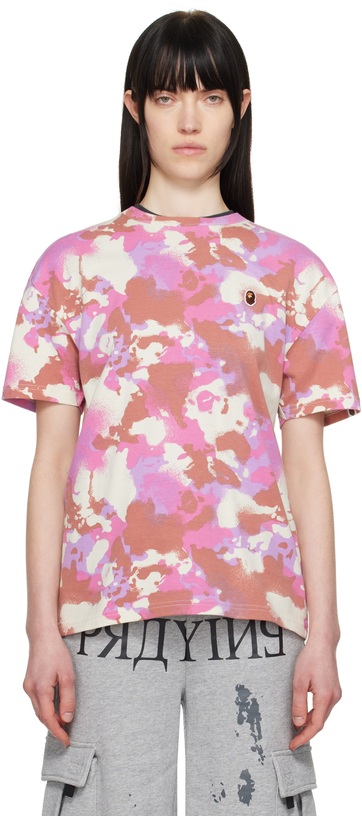 BAPE TOP MIT ABC PINK CAMO S