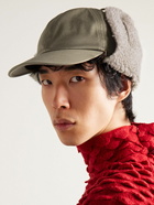 Burberry - Wool-Blend Fleece-Trimmed Cotton-Twill Cap - Green