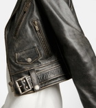Golden Goose - Distressed leather biker jacket
