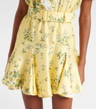 Rodarte Satin and broderie anglaise minidress