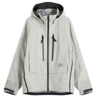 and wander Pertex Shield Rain Jacket in Light Grey