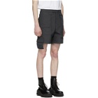 Heliot Emil Black Nylon Cargo Shorts
