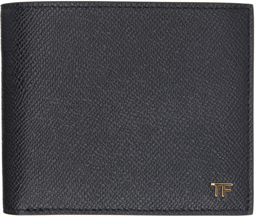 TOM FORD Black Small Grain Leather Bifold Wallet