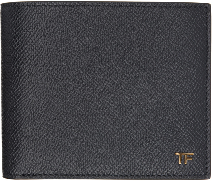 Photo: TOM FORD Black Small Grain Leather Bifold Wallet