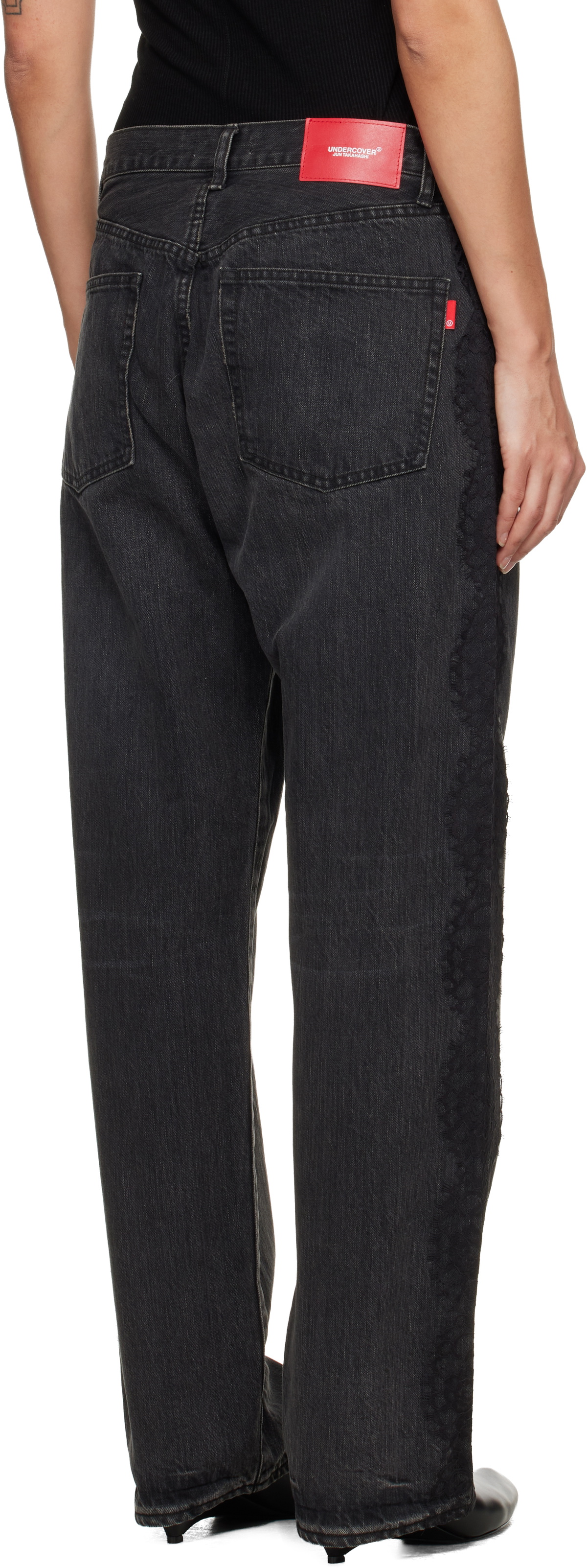 UNDERCOVER Black Lace Jeans