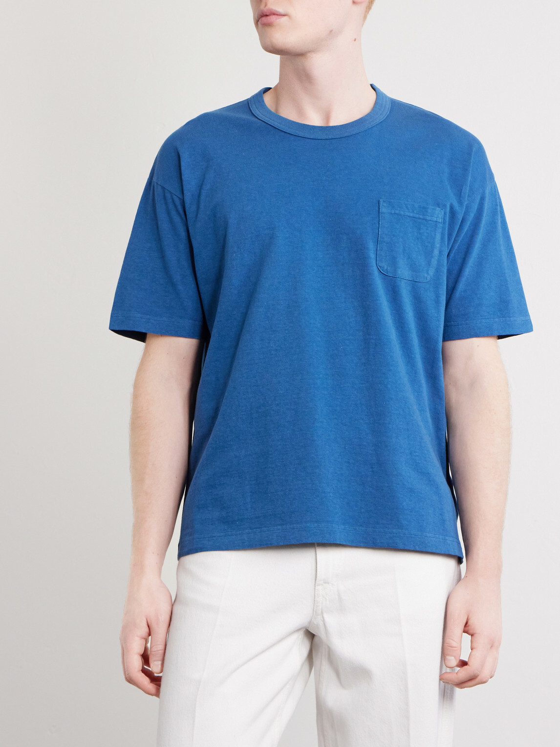 Visvim - Jumbo Cotton-Jersey T-Shirt - Blue