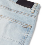 AMIRI - Thrasher Plus Skinny-Fit Distressed Stretch-Denim Jeans - Blue