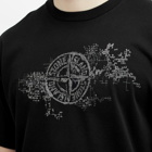 Stone Island Men's Camo Three Badge Print T-Shirt in Black