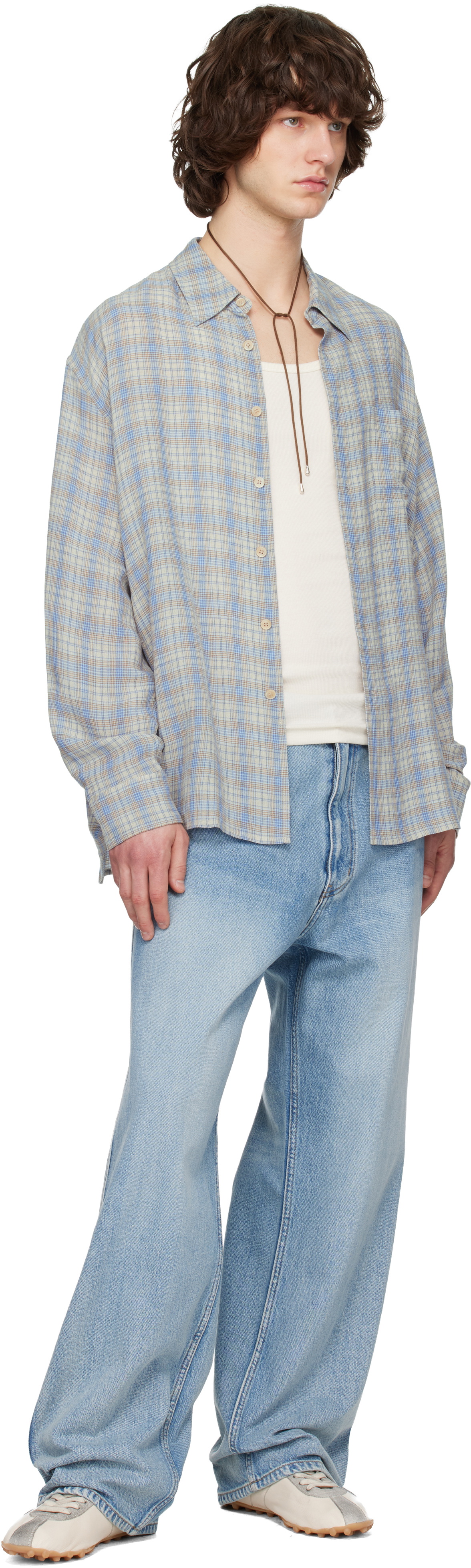 Solid Homme Blue Semi-Flare Jeans